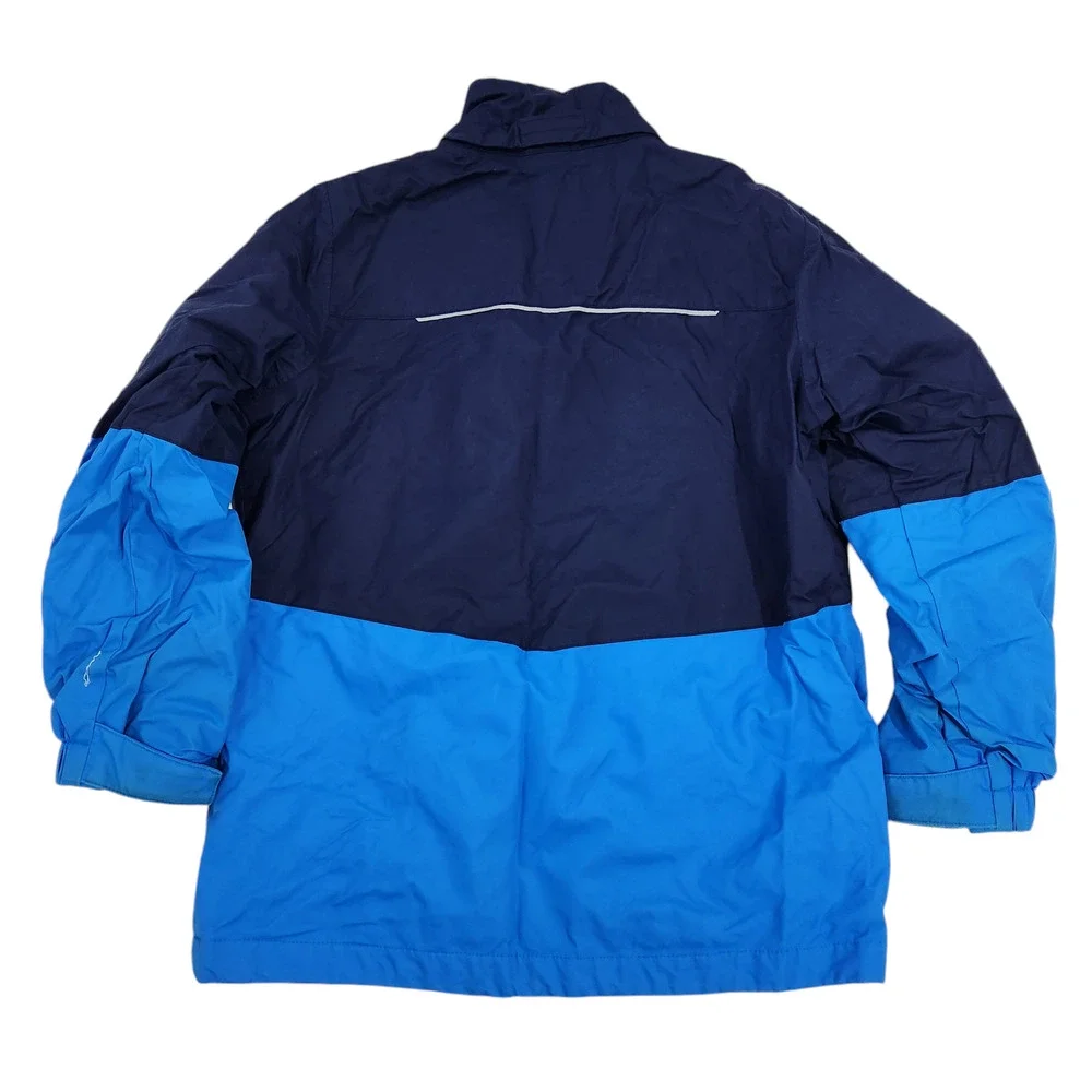 Columbia Omni-Tech Jacket Small Kids Blue Shell Zip Nylon Coat